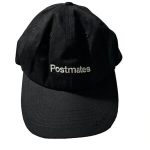 Postmates black adjustable hat